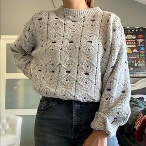 Gray Polka Dot Sweater